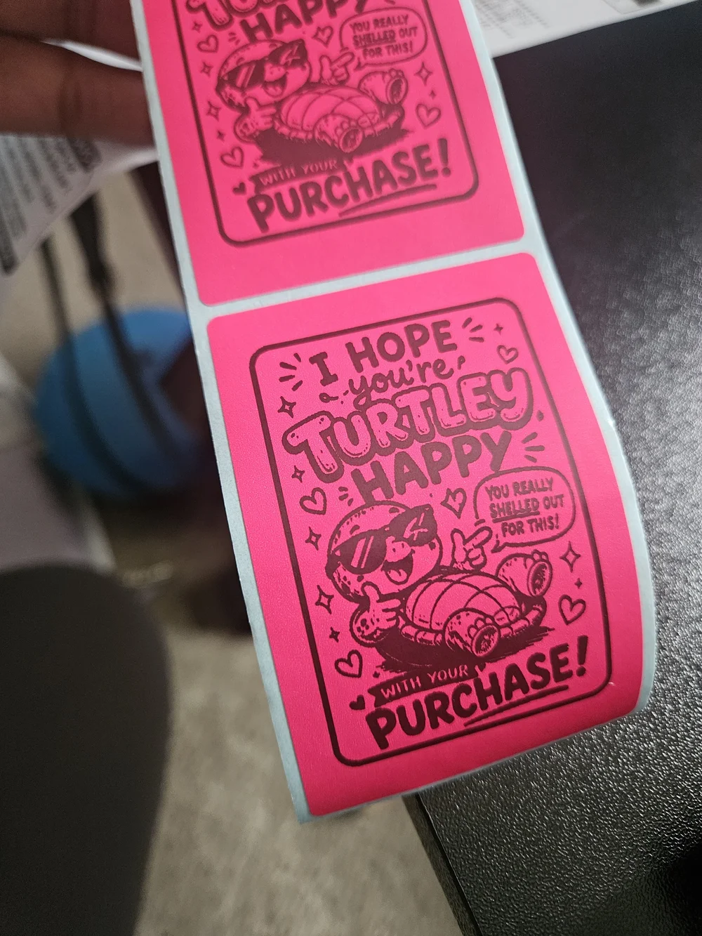 Cute Turtle Thank You Stickers - 100ct